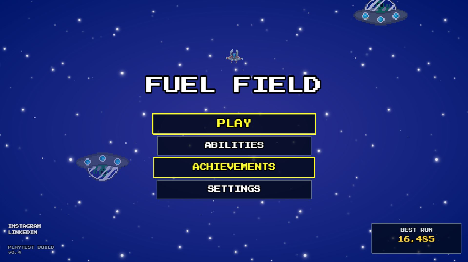 Fuel Field main menu
