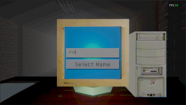 Typing name on computer UI
