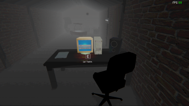 In-game example of interaction prompt showing above object